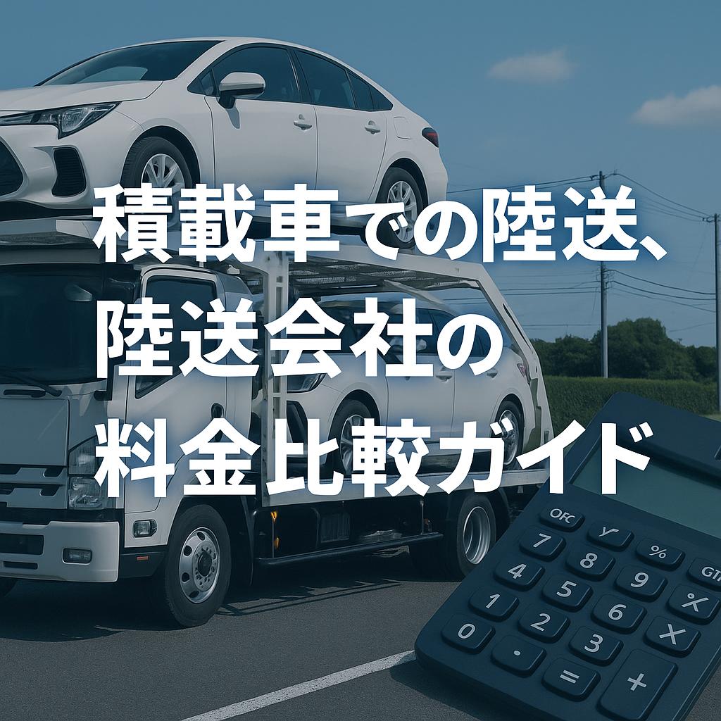 積載車での陸送、陸送会社の料金比較ガイド